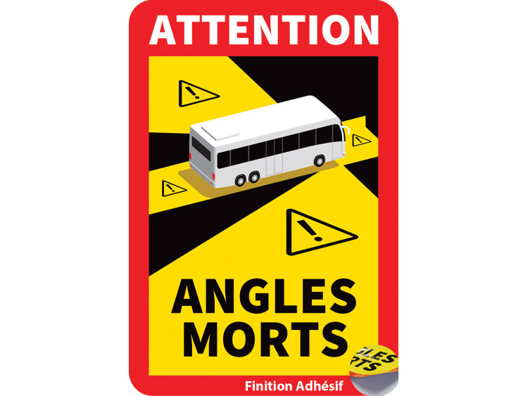 Signalisation angles morts bus adhésif