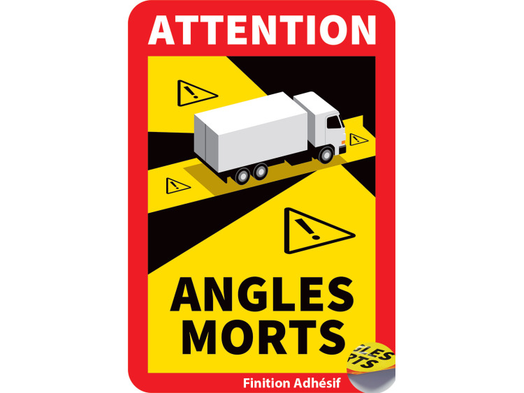Signalisation angles morts camion adhésif
