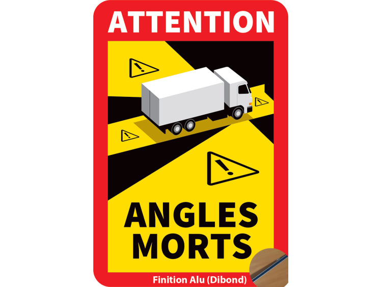 Signalisation angles morts camion alu (Dibond®)