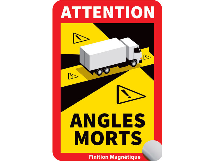 Signalisation angles morts camion magnétique